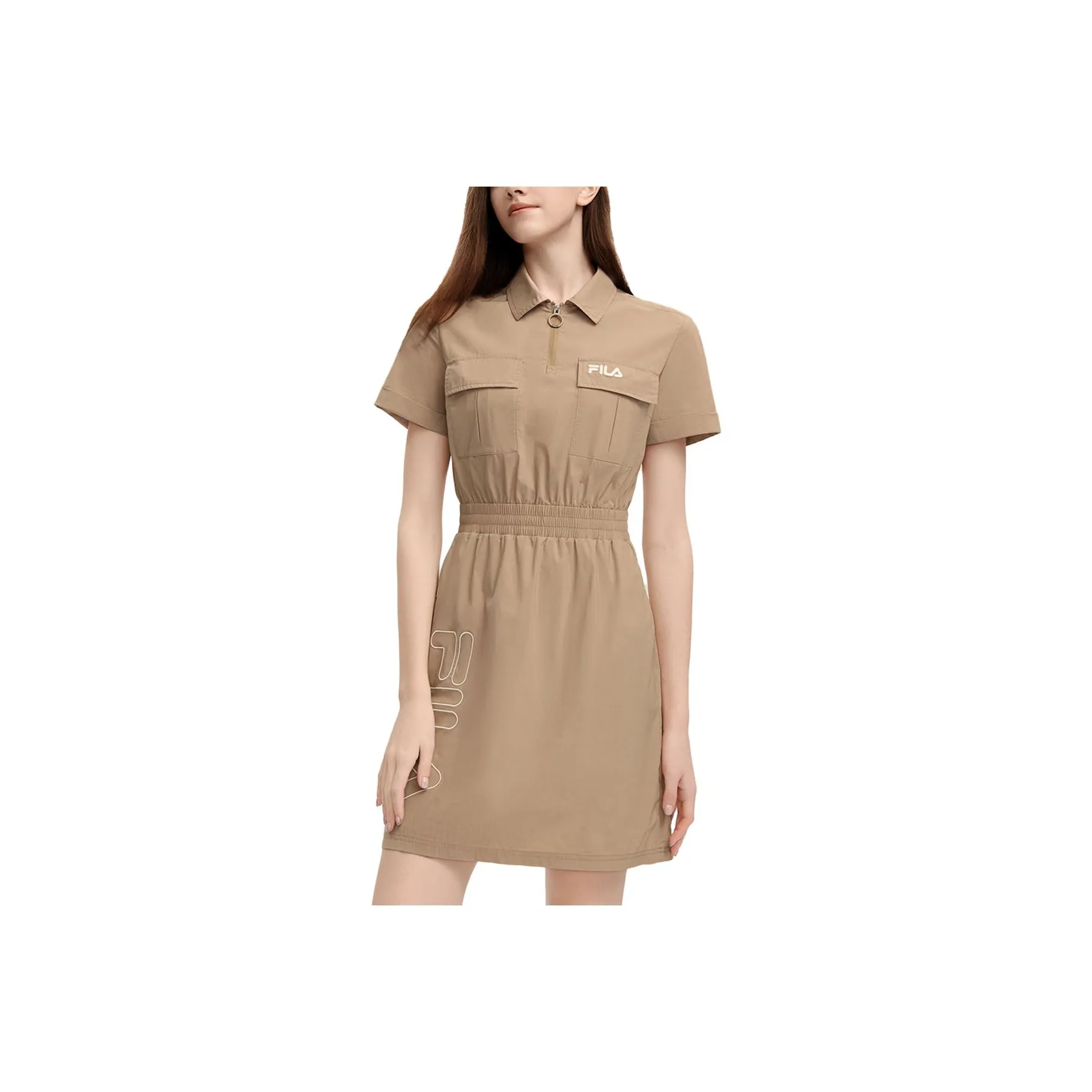 FILA Short Sleeved Dress Women's Light Khaki