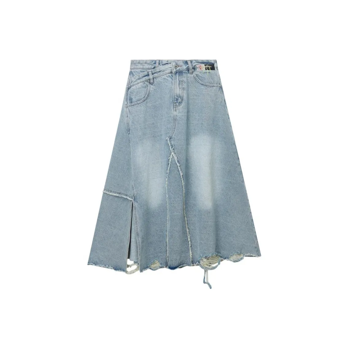 MUSIUM DIV . Asymmetric Denim Skirt