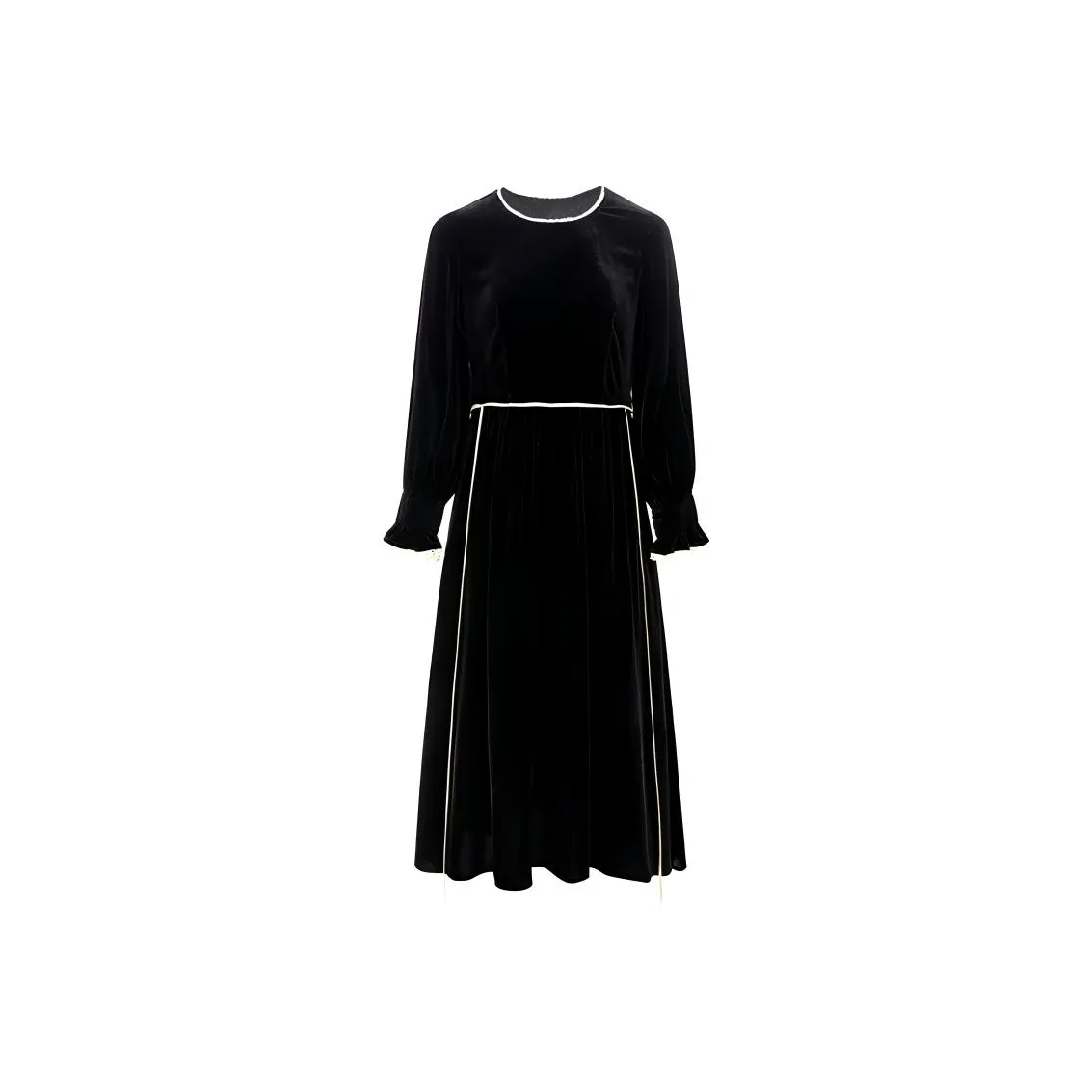 Ink Beauty Длинное платье с длинными рукавами женское черное