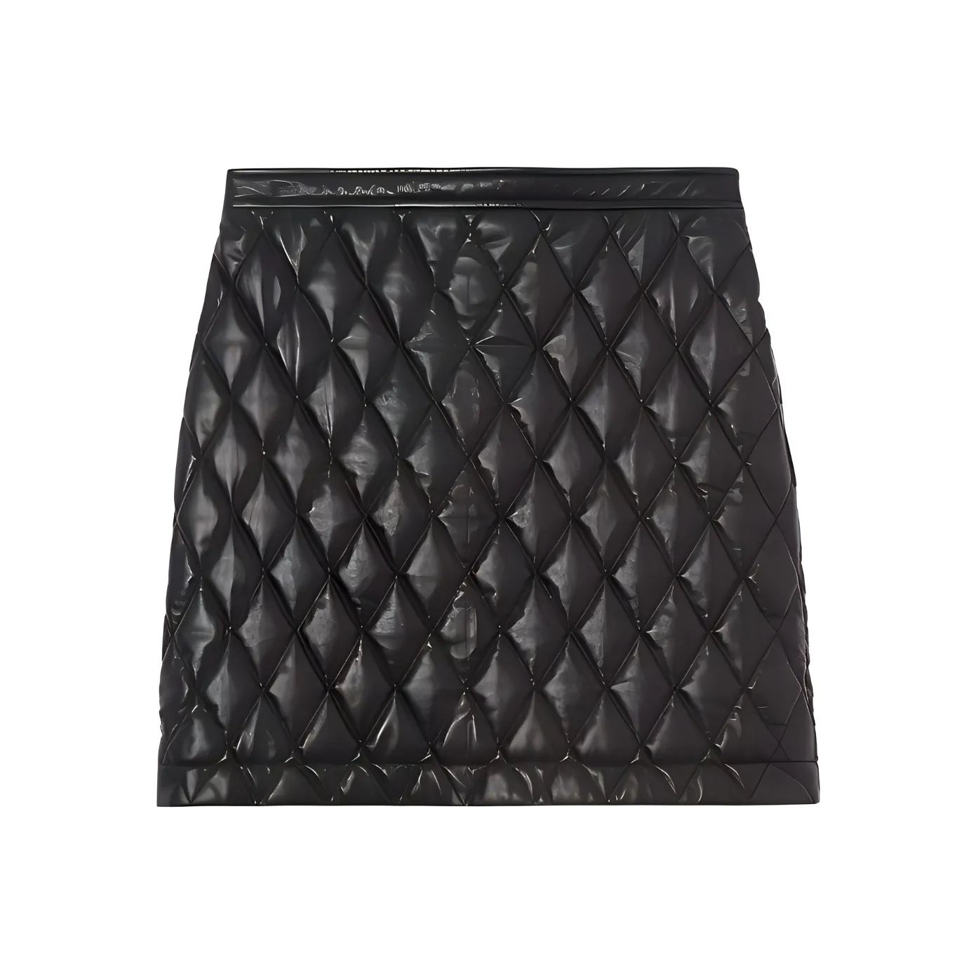 Burberry Leather Short Skirts Women's Black
