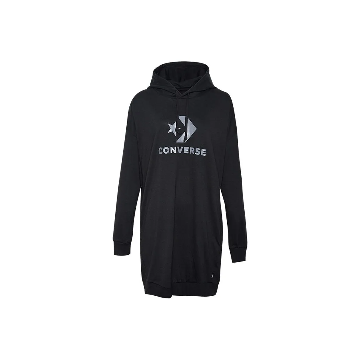 Converse Oversized PO Hoodie Jersey Dress Long Sleeved Dresses Women's Black