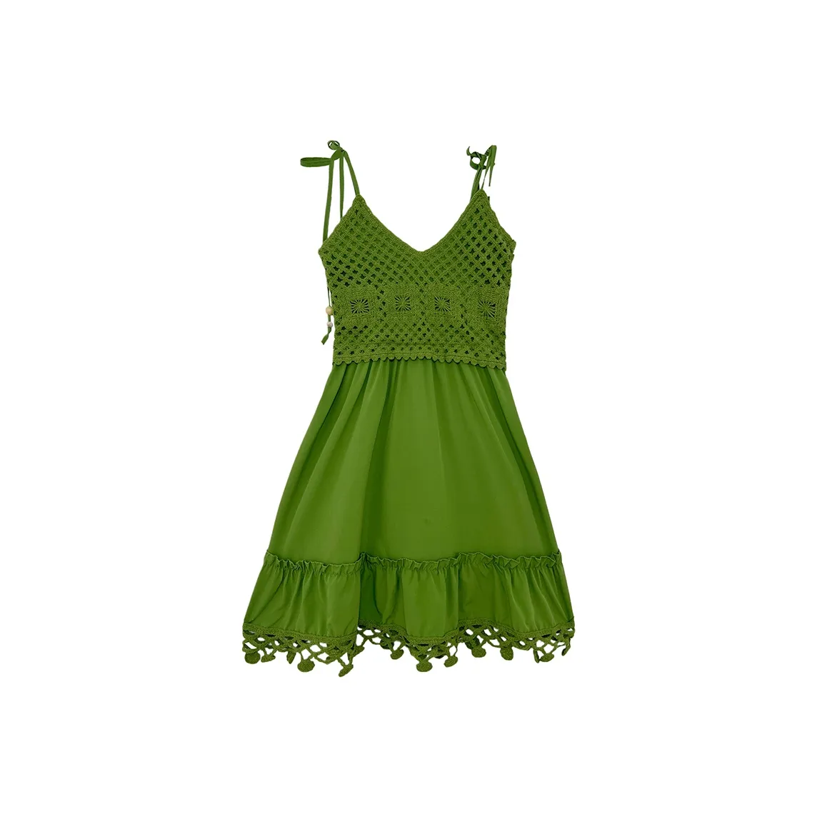 Icicofficial Slip Платье Женское Зеленое