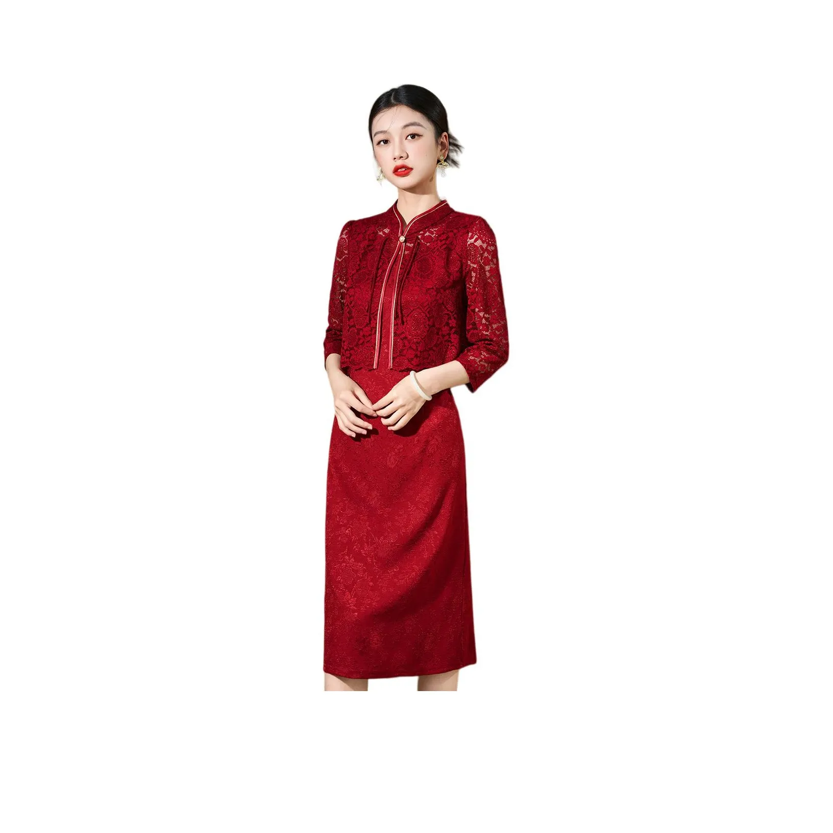 Mylan Long-Sleeved Dresses Women's Red