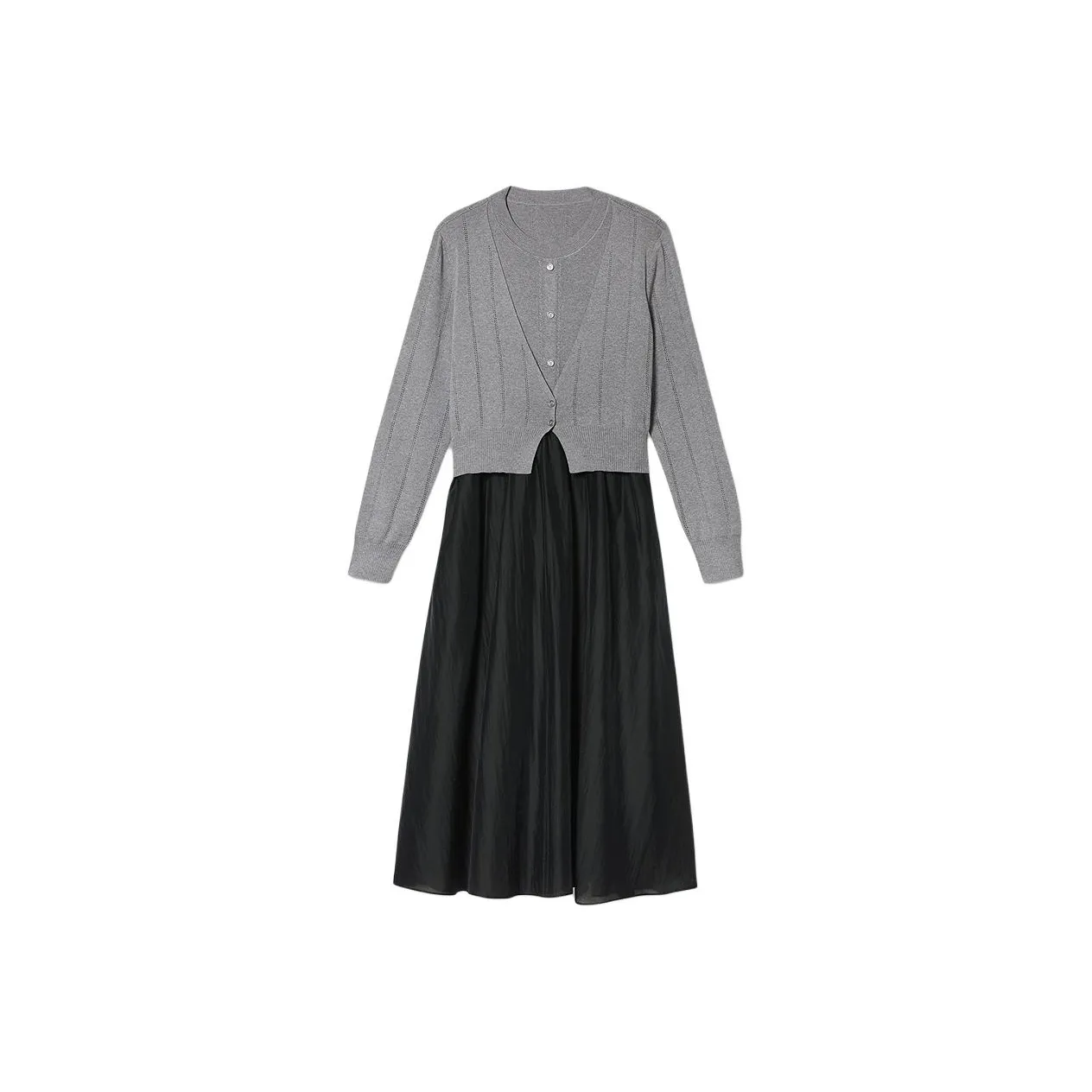 PSALTER Long Sleeved Dress Women's Silver Gray