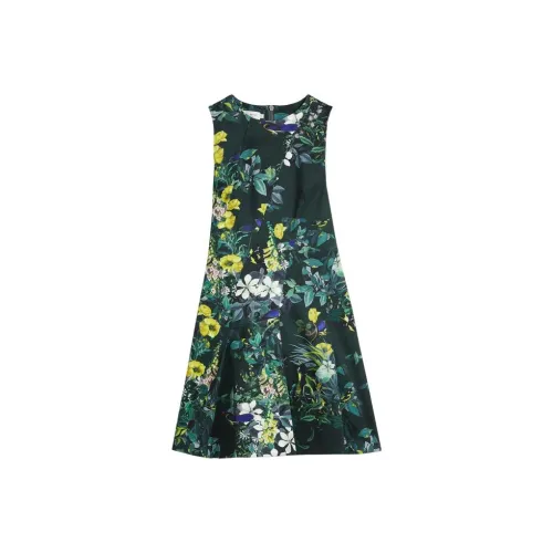 Ted Baker Темно-зеленое женское платье без рукавов