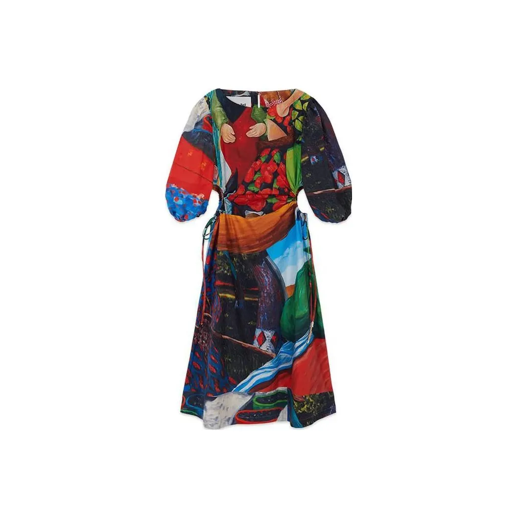 ANDERSSON BELL Collaboration Короткое платье с короткими рукавами женское многоцветное