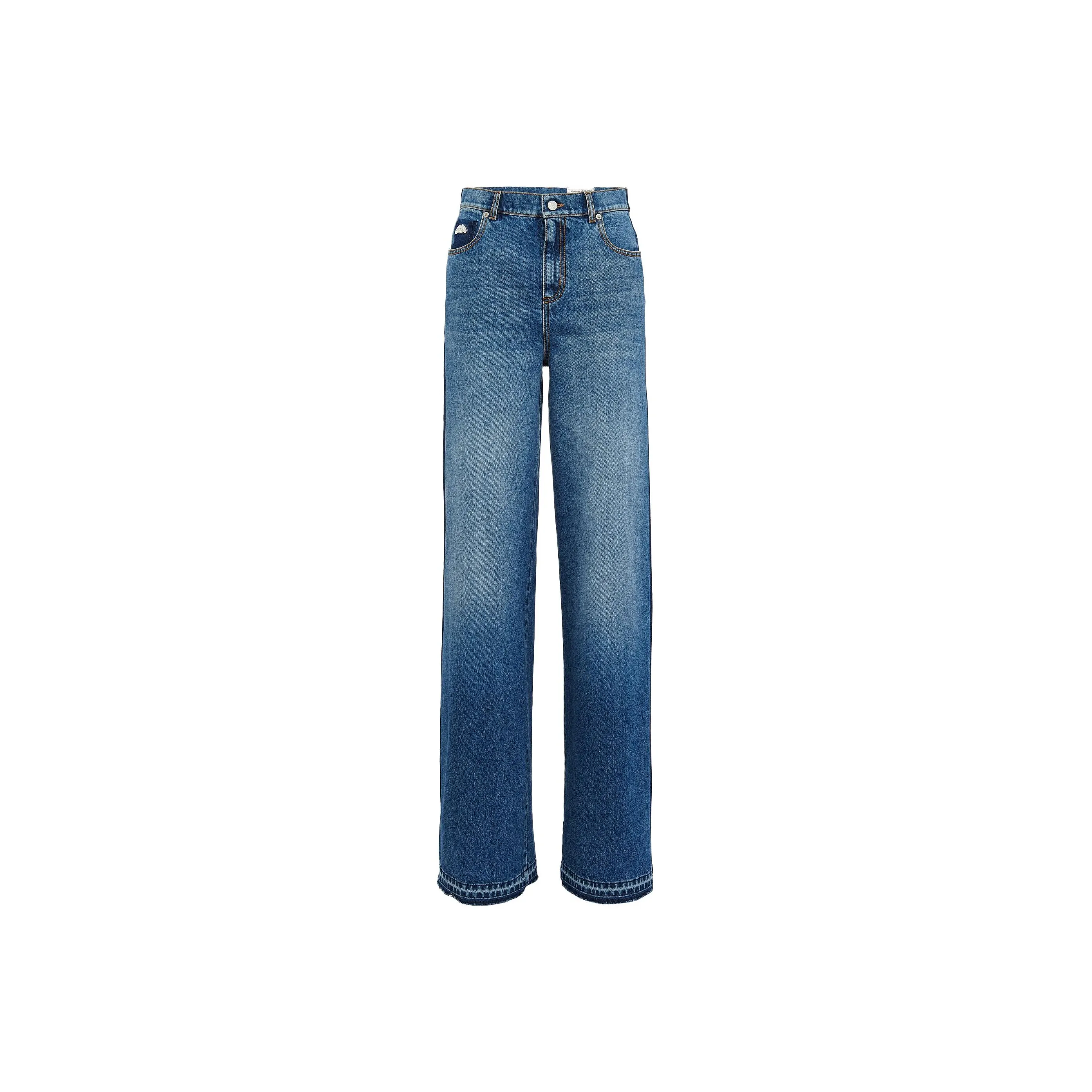 Alexander McQueen High Waist Wide Leg Jeans