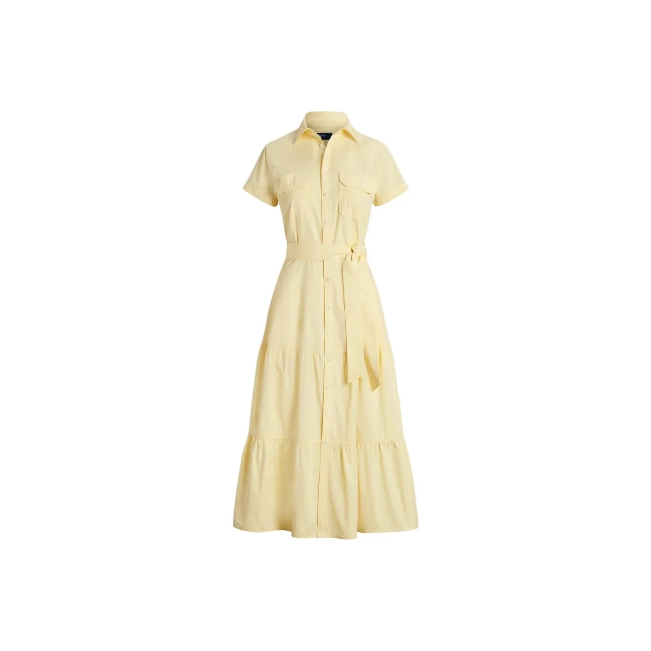 Polo Ralph Lauren Short Sleeved Dress Women's Cream Yellow