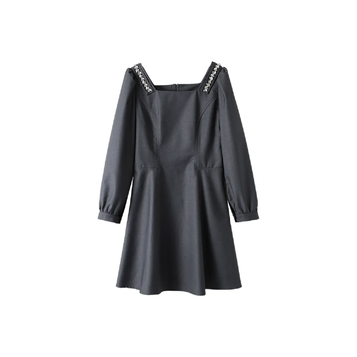Mo Han Yi Mei Long Sleeved Dresses Women's Gray