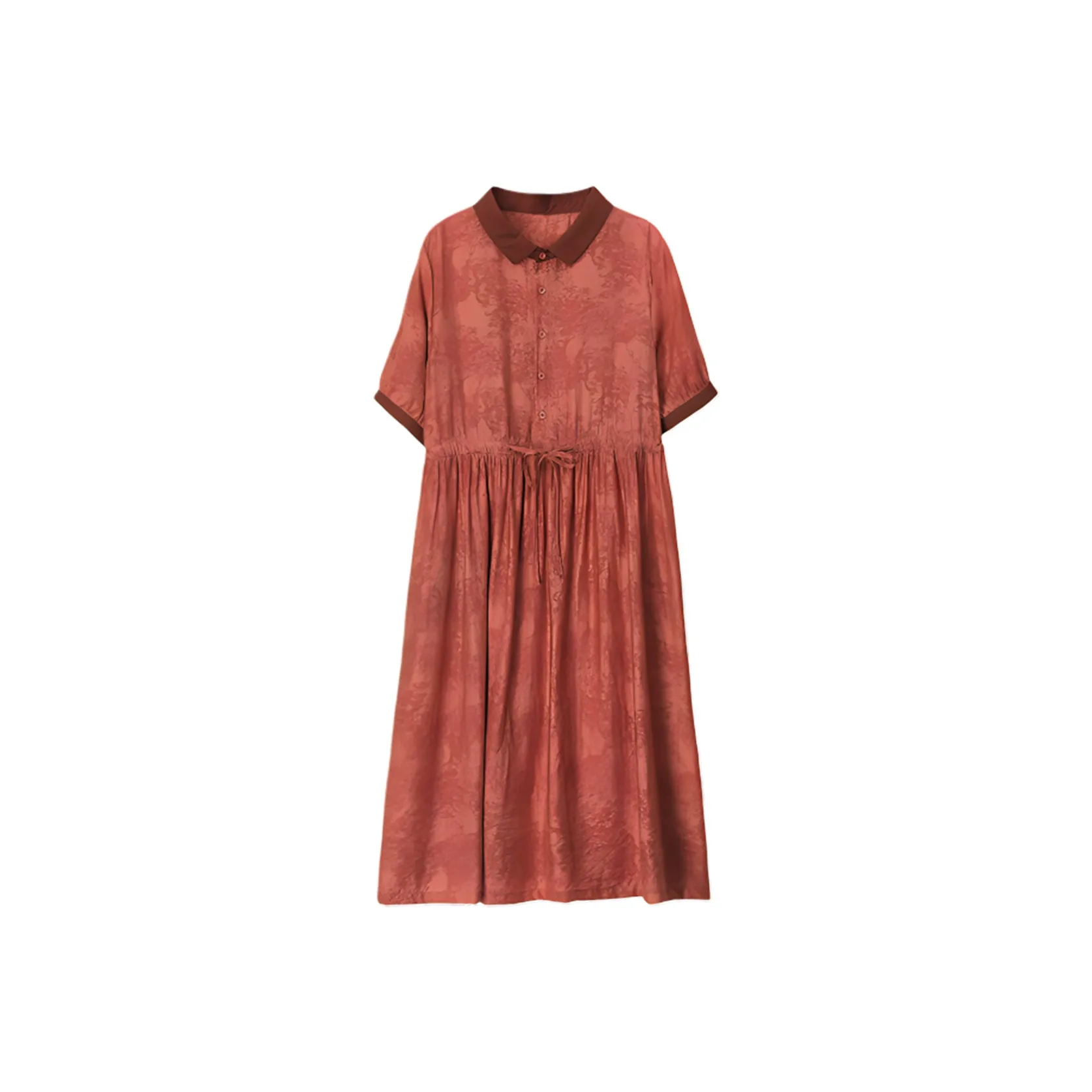 Mula Короткий рукав Платье Женское Бордовое