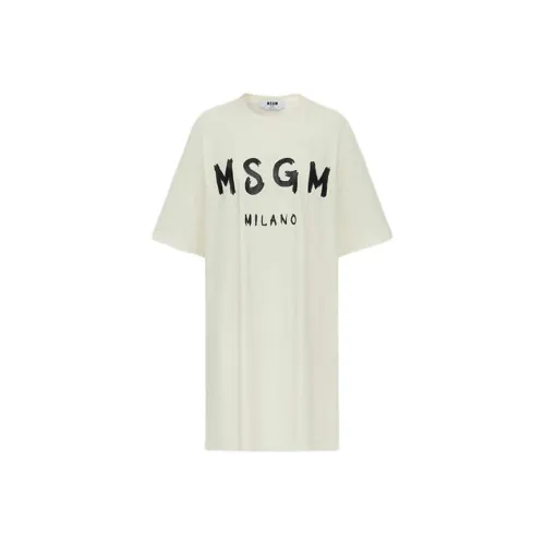 MSGM Женские Платья с Коротким Рукавом