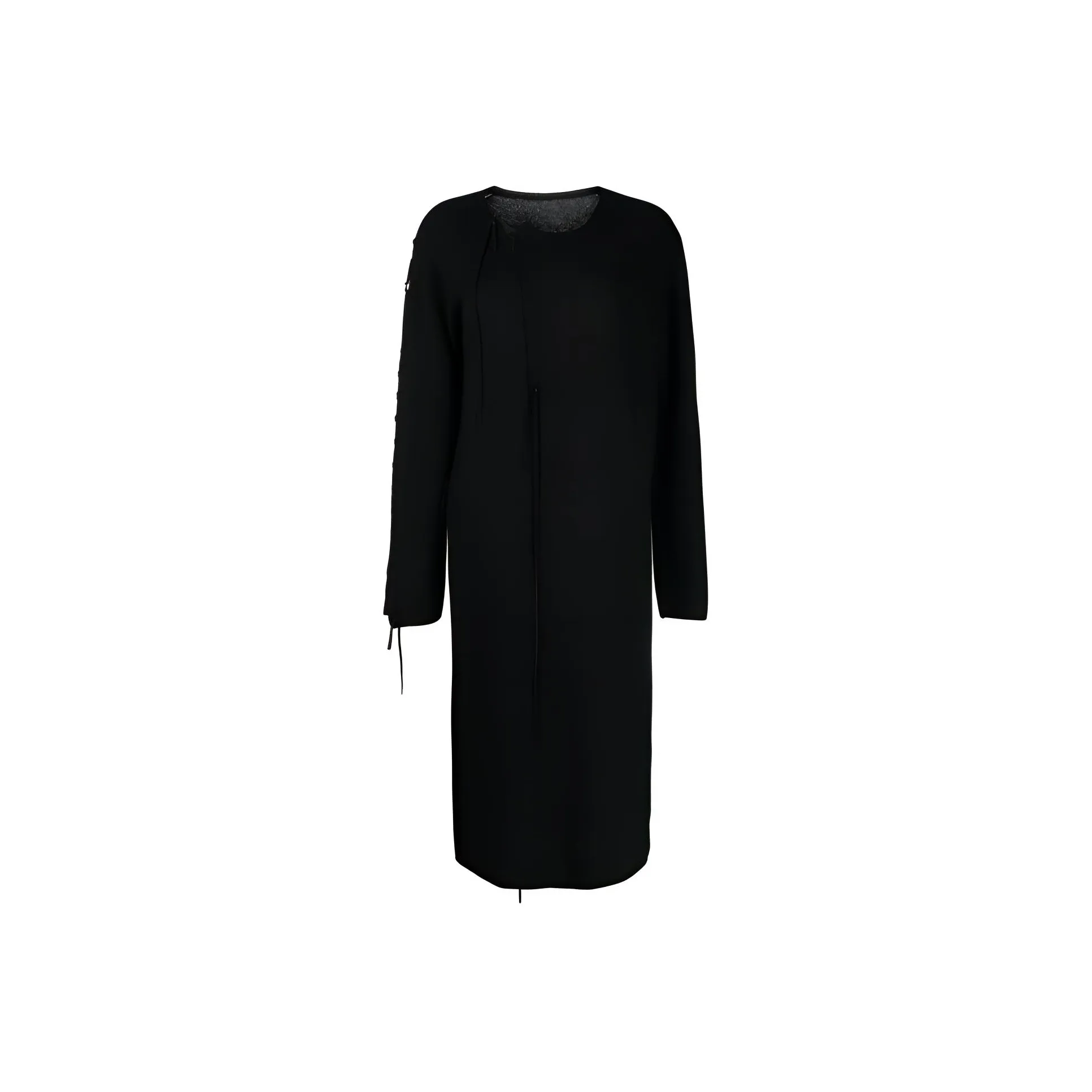 Yohji Yamamoto Tie detail Long sleeve Midi Dress