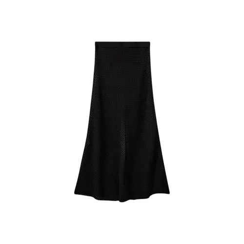 The. garment Черная женская вязаная длинная юбка