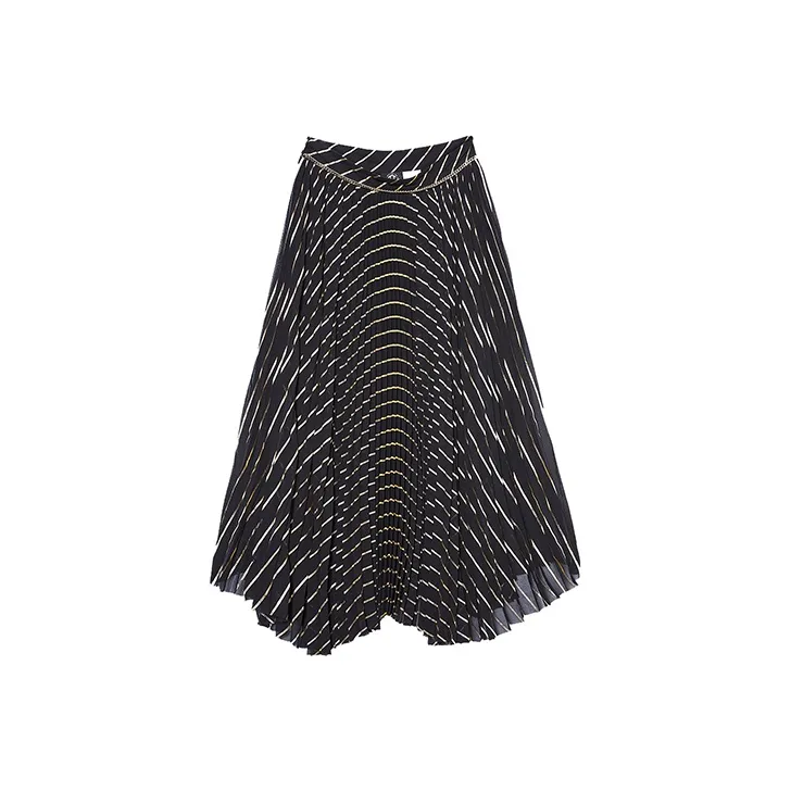 TCH Черная основа с золотым логотипом Женские Повседневные длинные юбки