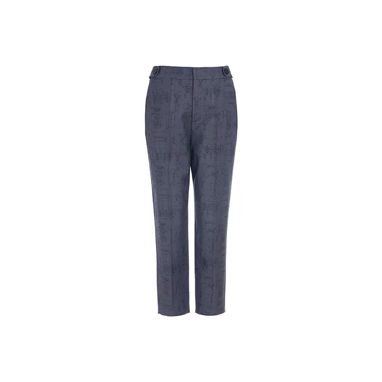 BESIONIA FW23 Костюм Брюки Женские Серый Узор