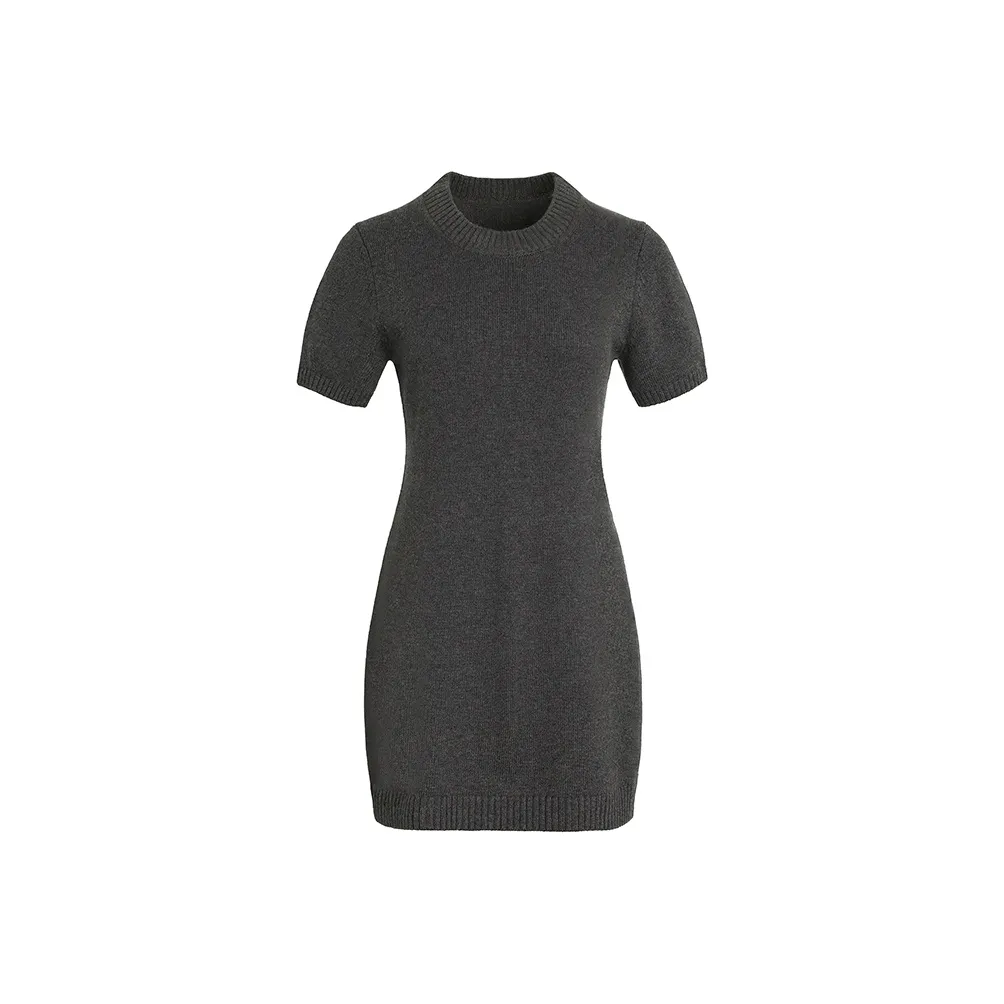 ABOUTPOEM Короткий рукав платье женское Monet серый