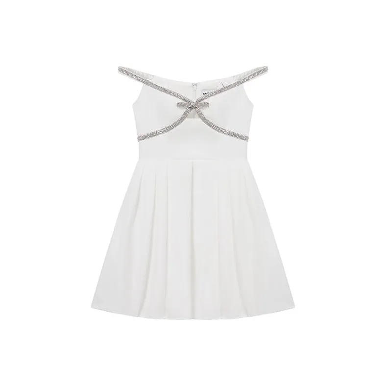 Self portrait Diamanté trim Off shoulder Minidress