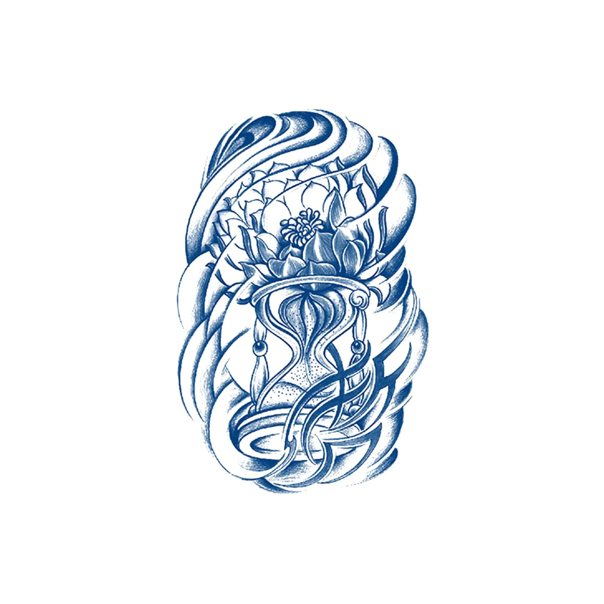 LIEJI Dance OF The Цветочный Ротанг Травяной Tattoo Наклейка