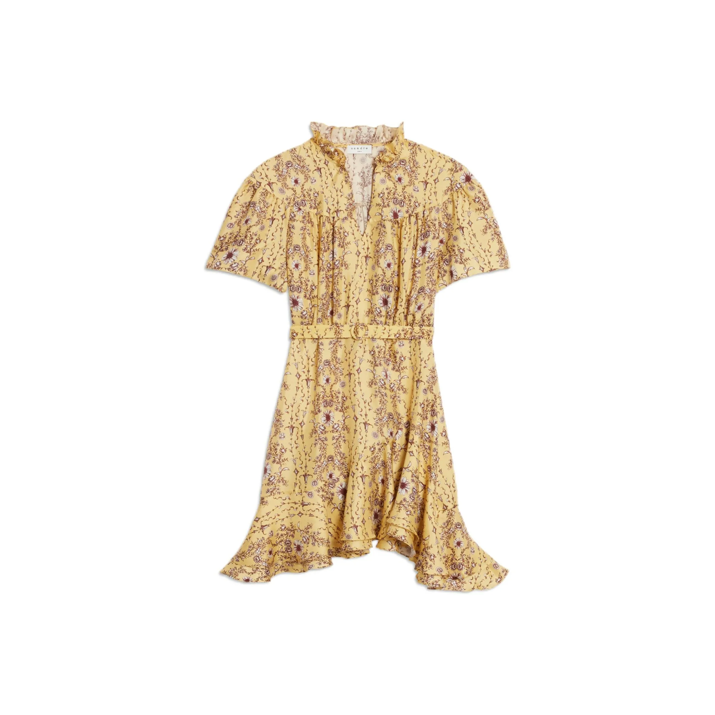 Sandro Short Sleeved Dresses Women's Yellow