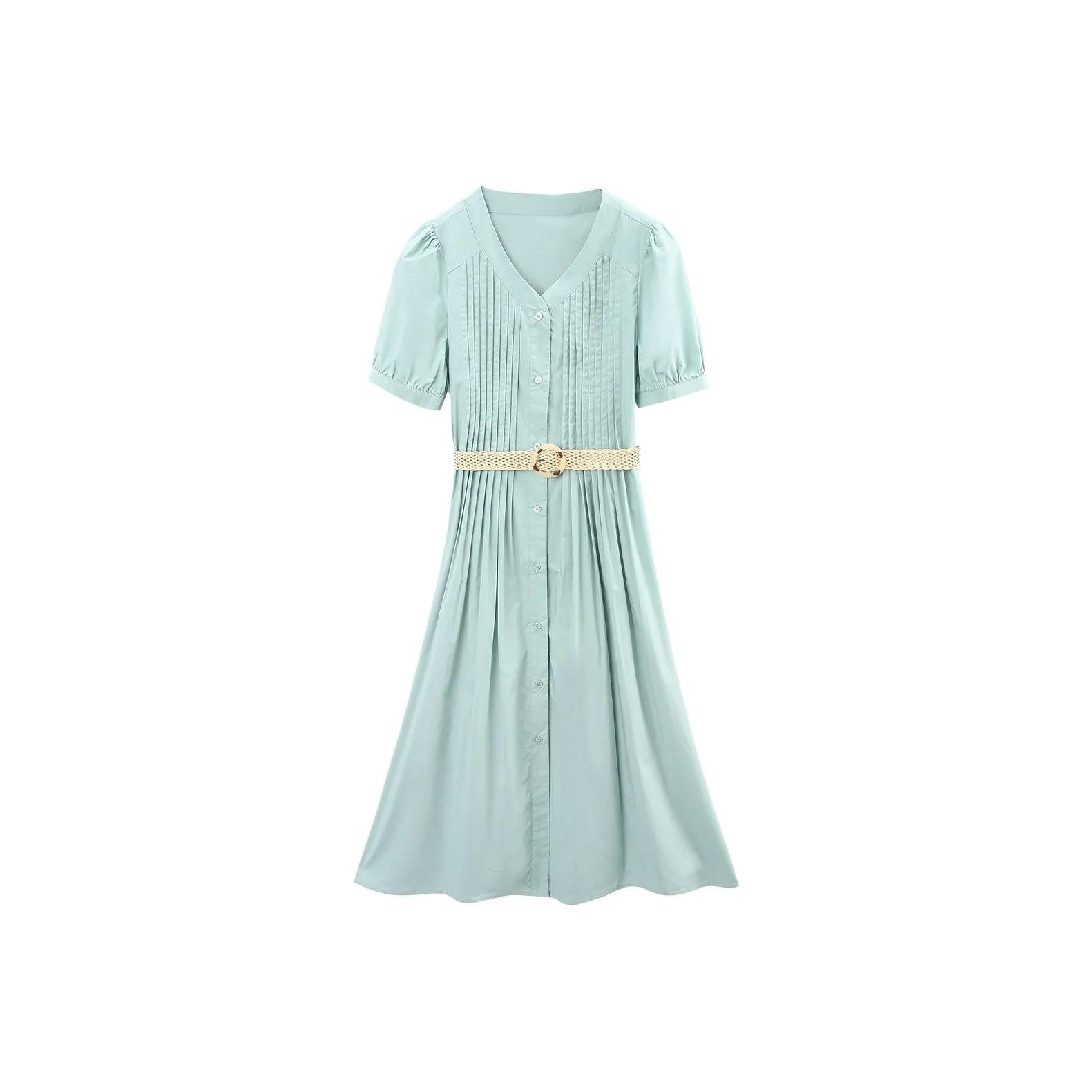 A Paradise For Awakening Short Sleeved Dress Women's Lake Blue