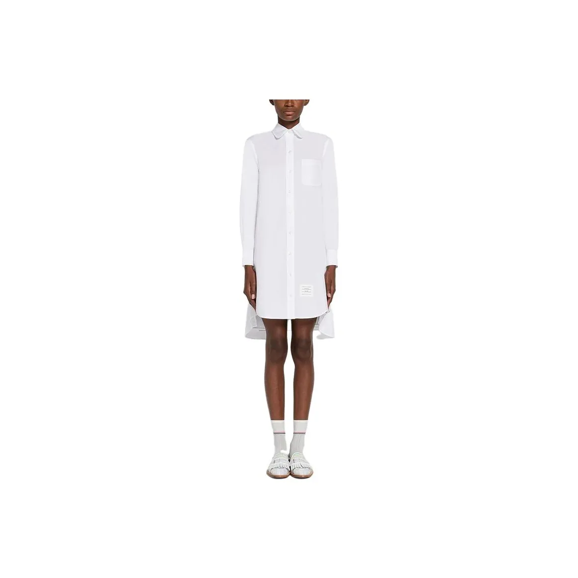 THOM BROWNE Collared Button Up Shirt Dress