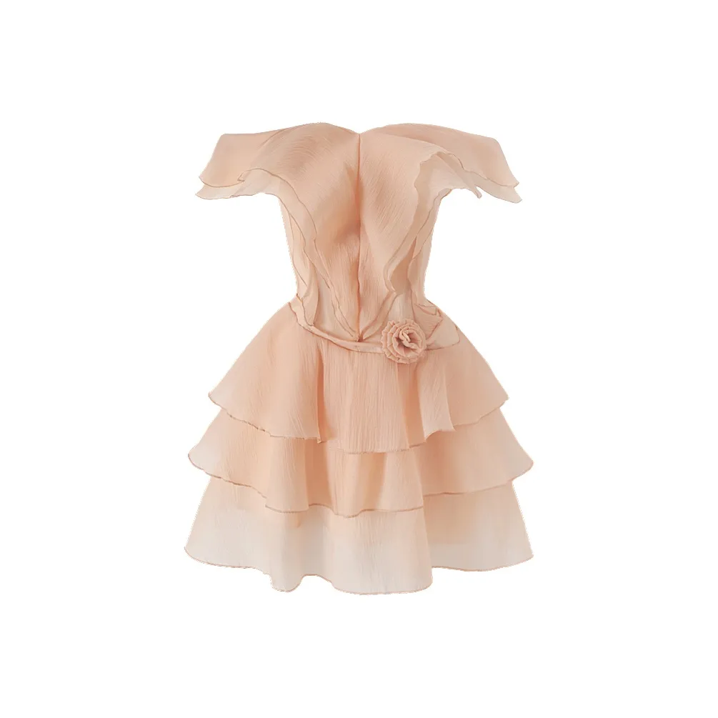 TASTILY Короткое платье с короткими рукавами женское фиолетовое