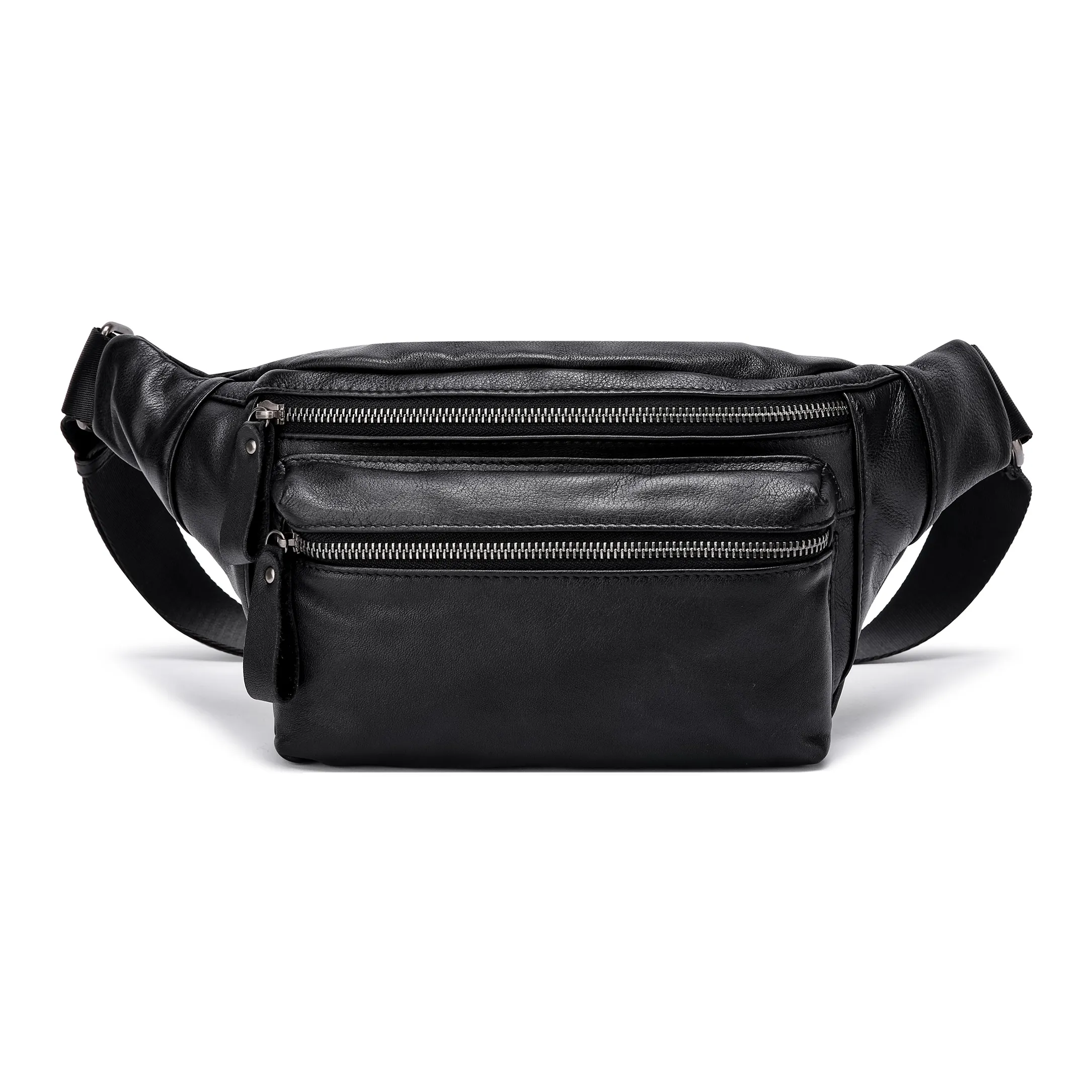 Ace Paul Бананка из коровьей кожи Мужская Черная