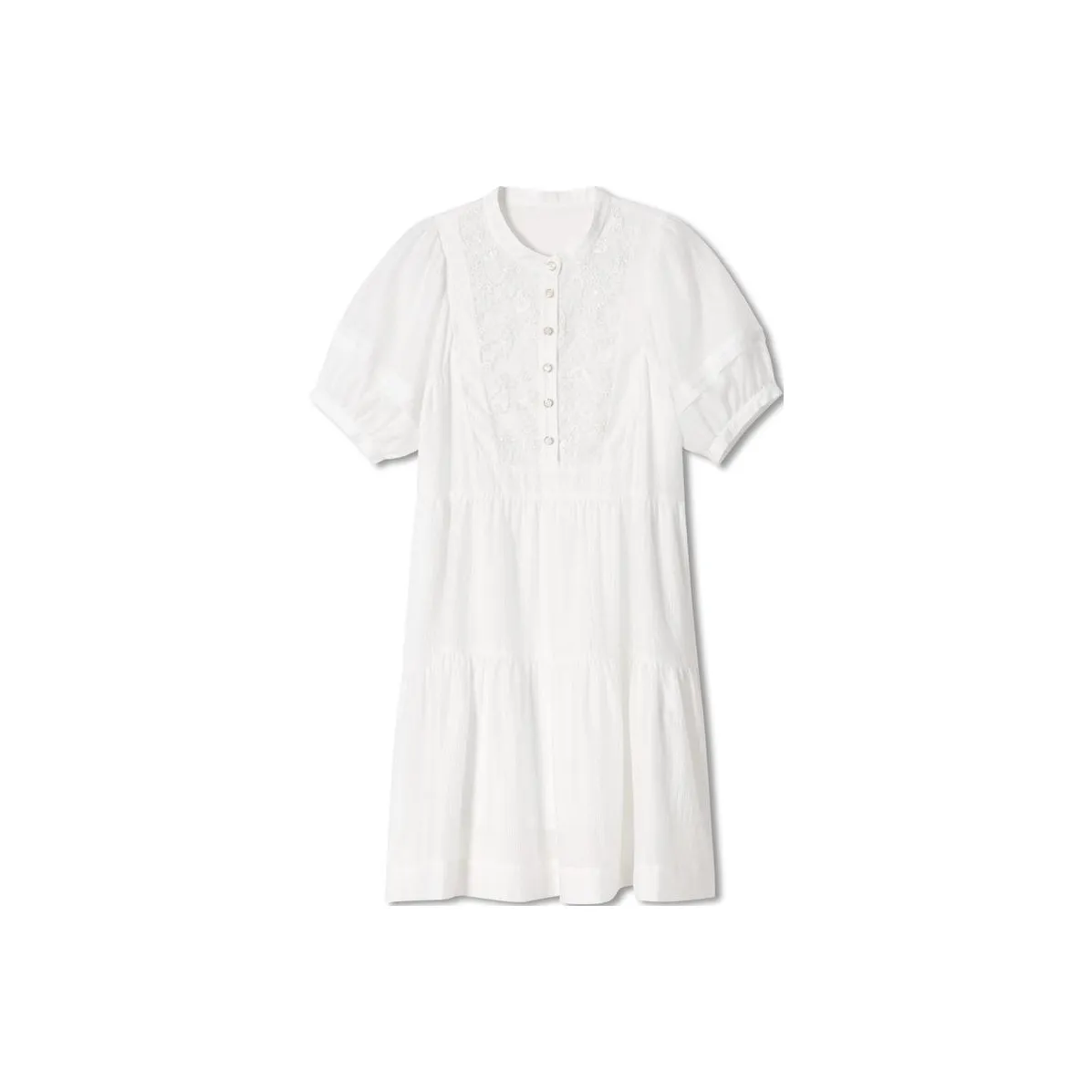 SALT.P Short Sleeved Dress Women's White