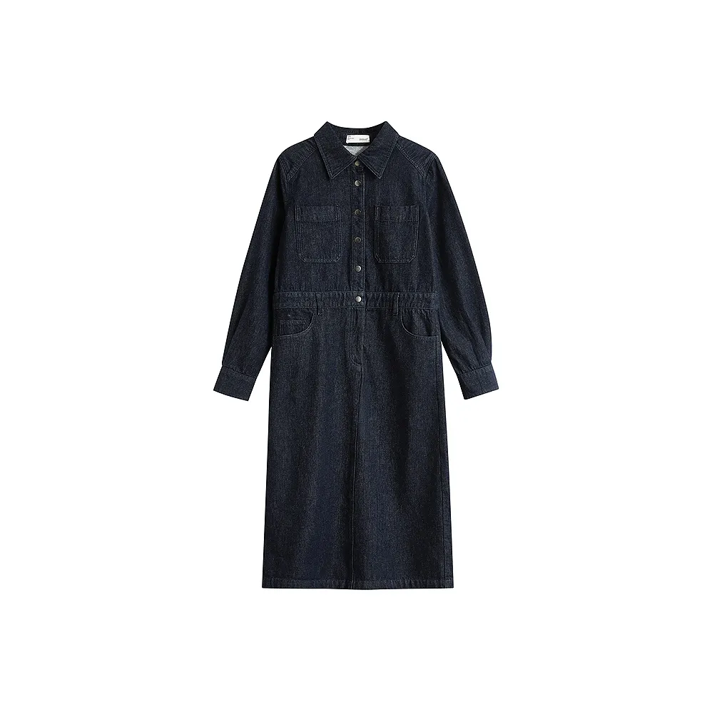 Inman Long Sleeved Dresses Women's Denim Black