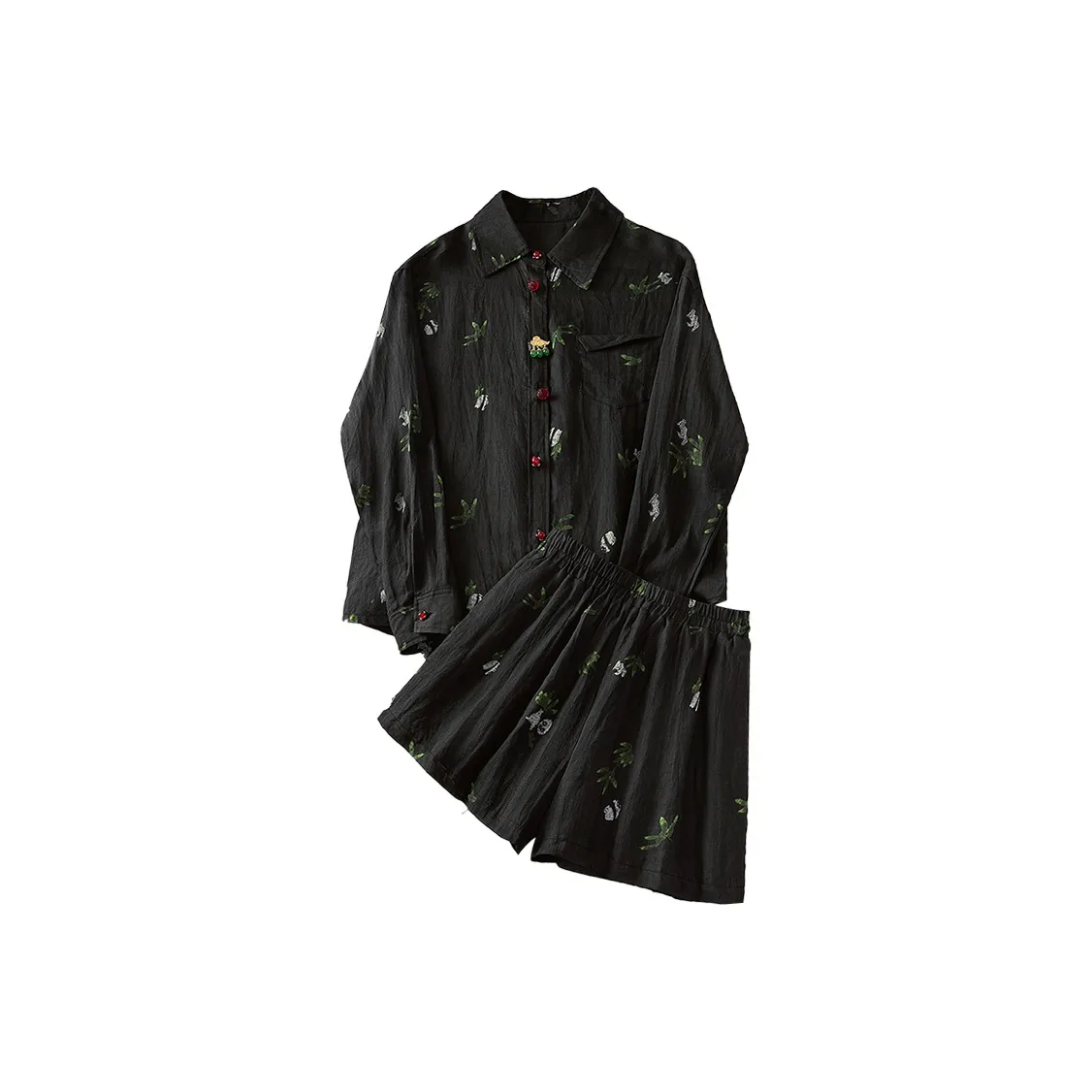 Cypress House Комплект Рубашка Matching Женская Черная