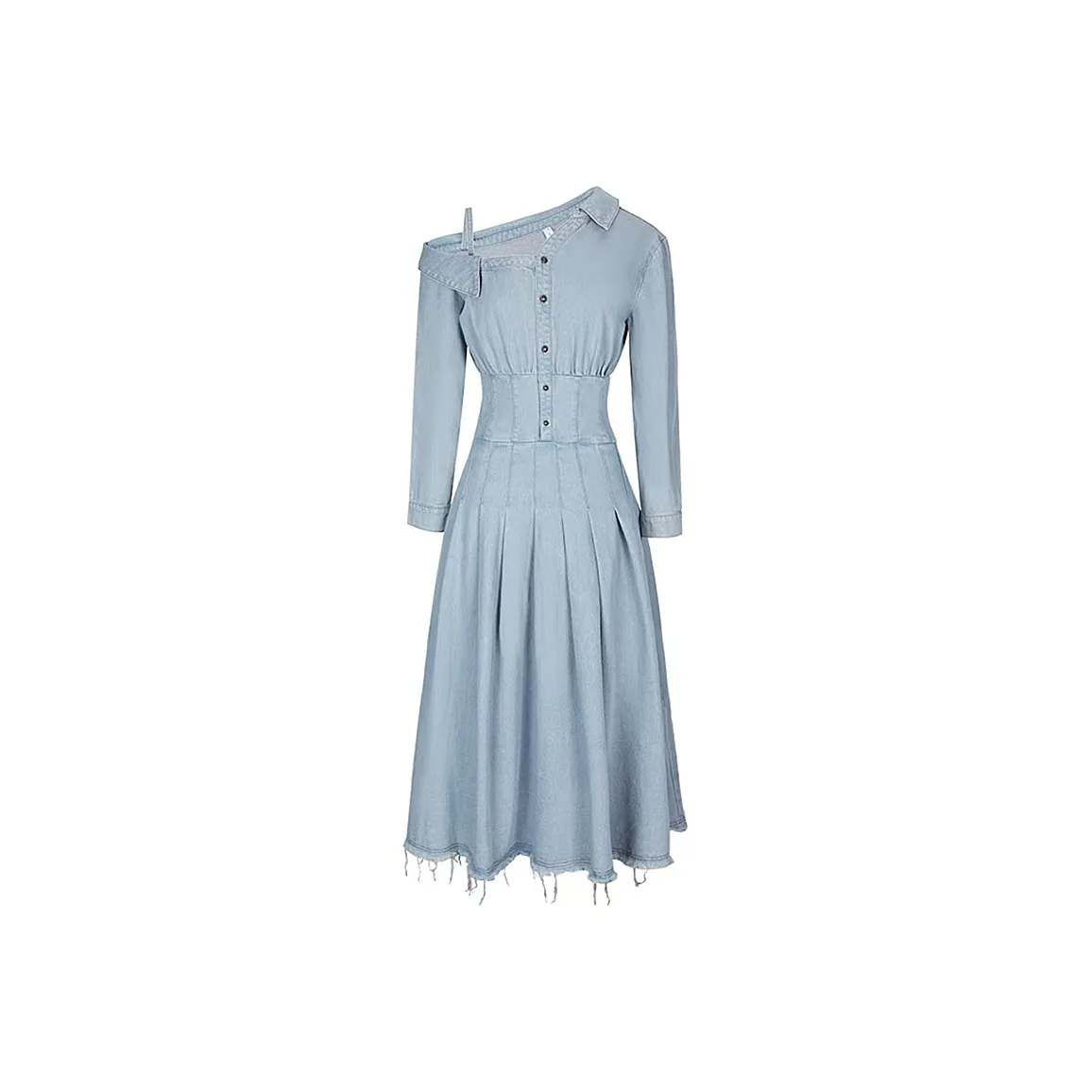 PAIN OR PLEASURE Long Sleeved Dress Women's Light Blue