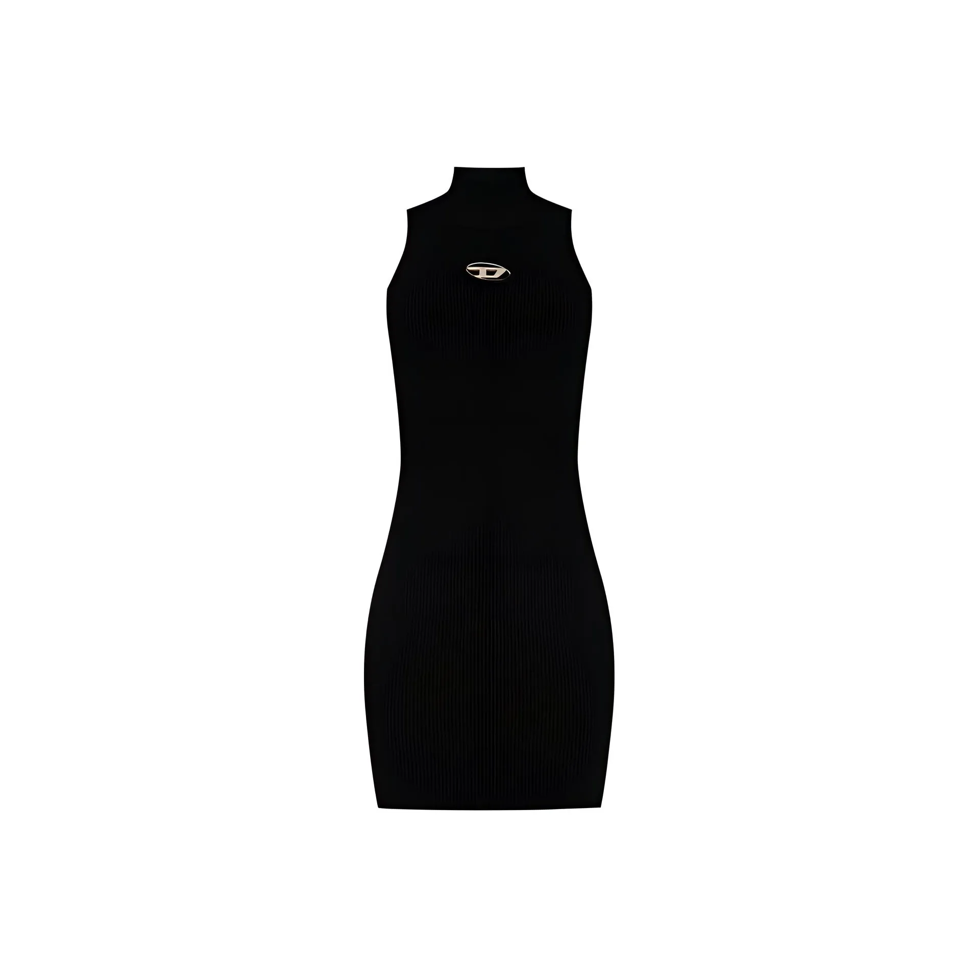 DIESEL M Onervax Mock Neck Ribbed Dress
