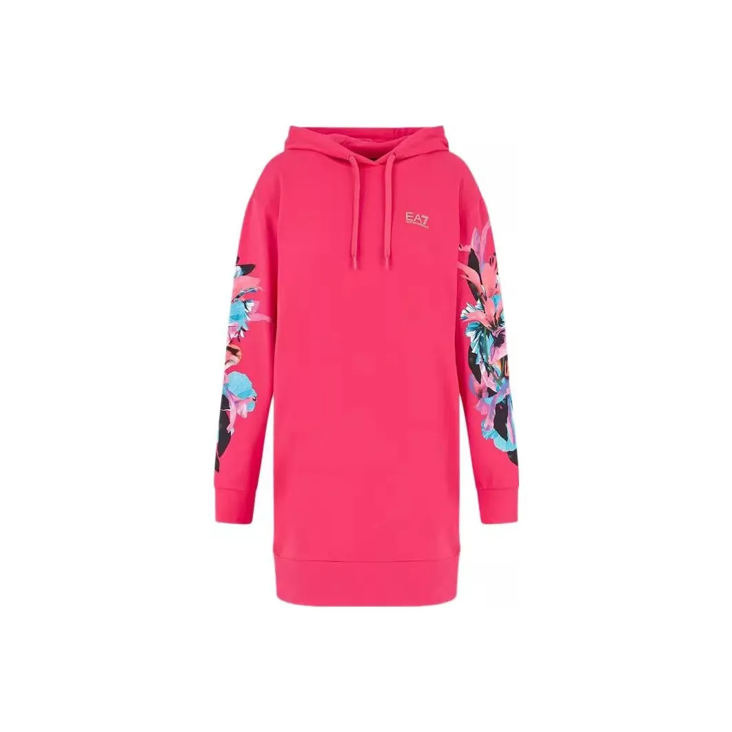 EMPORIO ARMANI EA7 Long Sleeved Dresses Women's Peach Pink