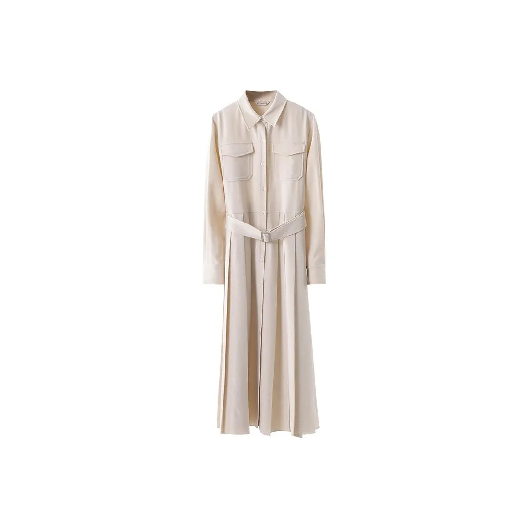 YUMOMO STAR Long Sleeved Dresses Women's Vanilla Beige