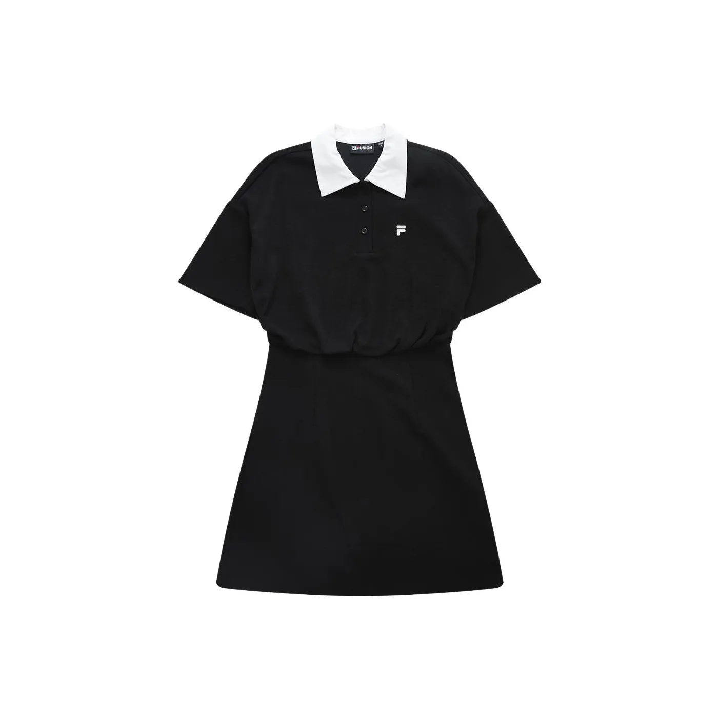 FILA FUSION Теннис Короткий рукав Платье Женское Глубокий черный