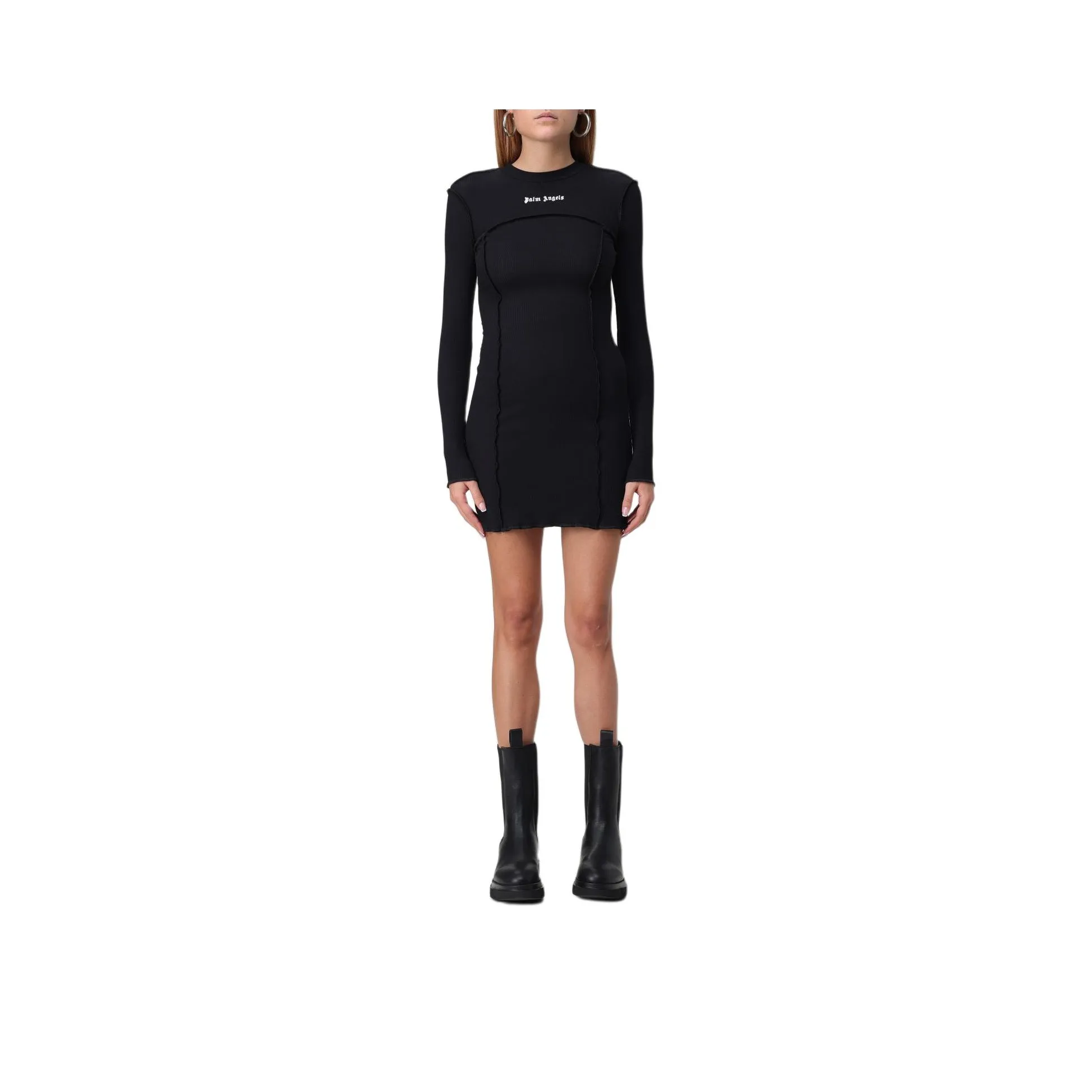PALM ANGELS Long-Sleeved Dresses Women's Black