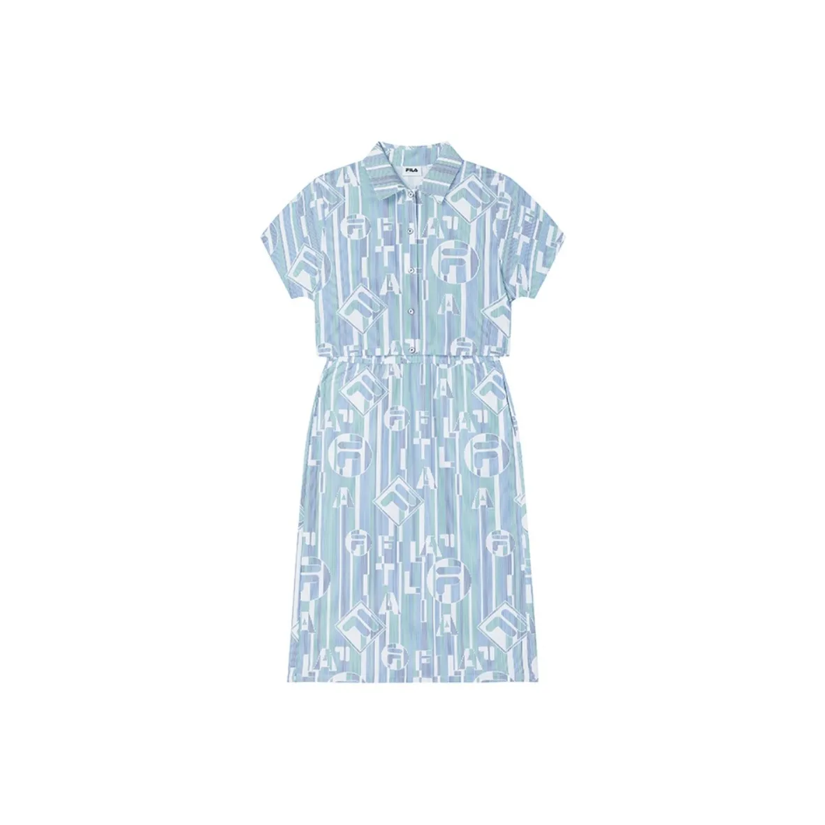 FILA EMERALD Короткий рукав Платье Женское с принтом по всей поверхности