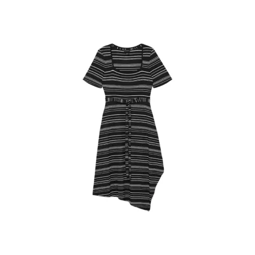 CLUB MONACO Black Женские Короткие Платья с Рукавами