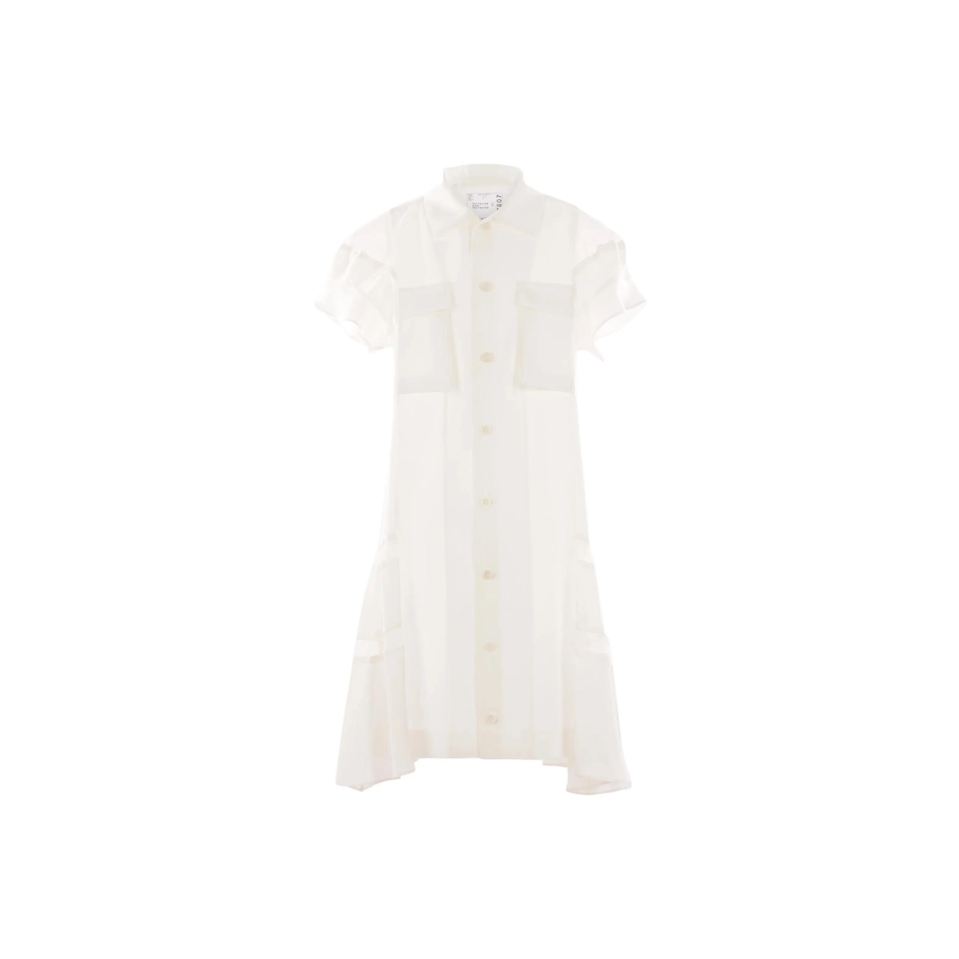 Sacai Short Sleeved Flared Mini Dress
