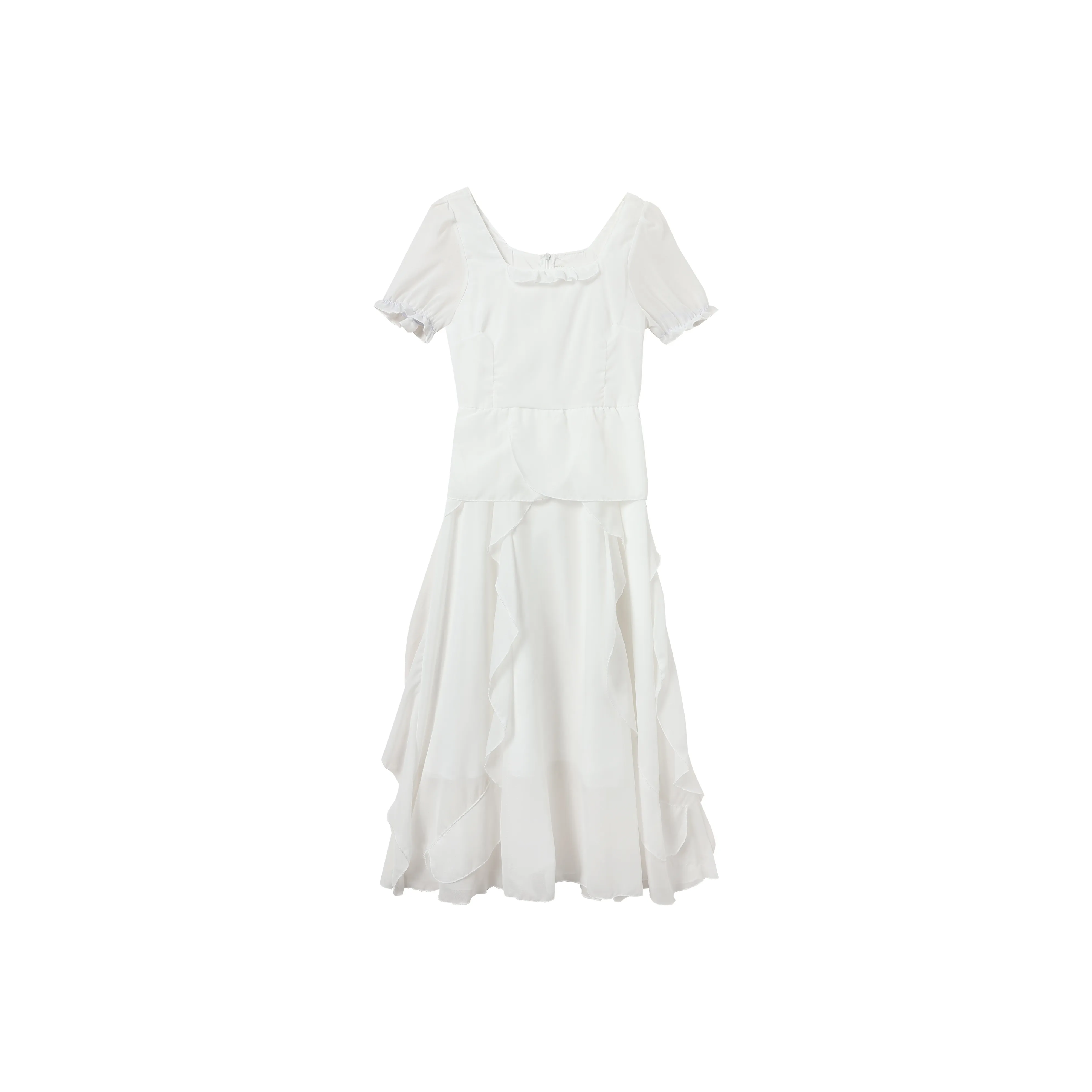 ZCDECO Короткий рукав платье женское белое