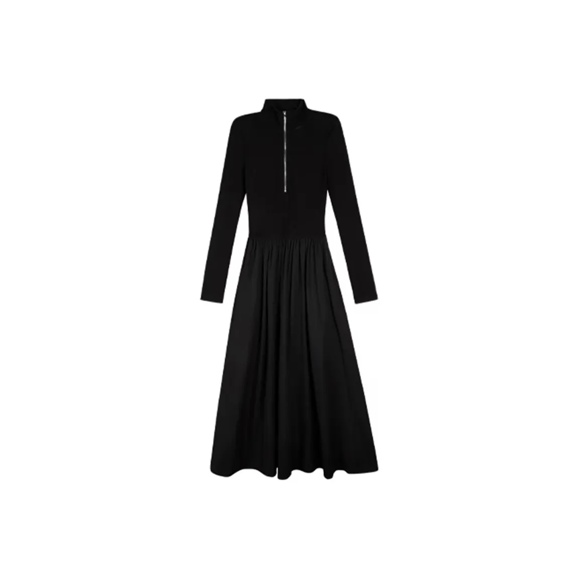 JOSR Длинное платье с длинными рукавами женское черное