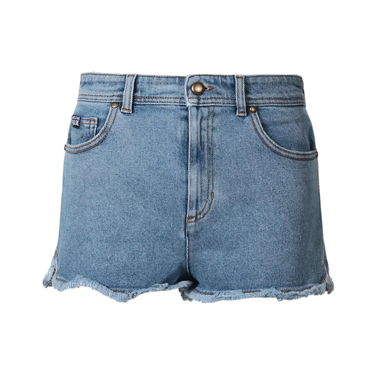 VERSACE JEANS COUTURE Denim Shorts Women's Light Blue