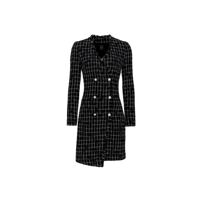 PINKO Черное Женское Длинное Платье с Рукавами