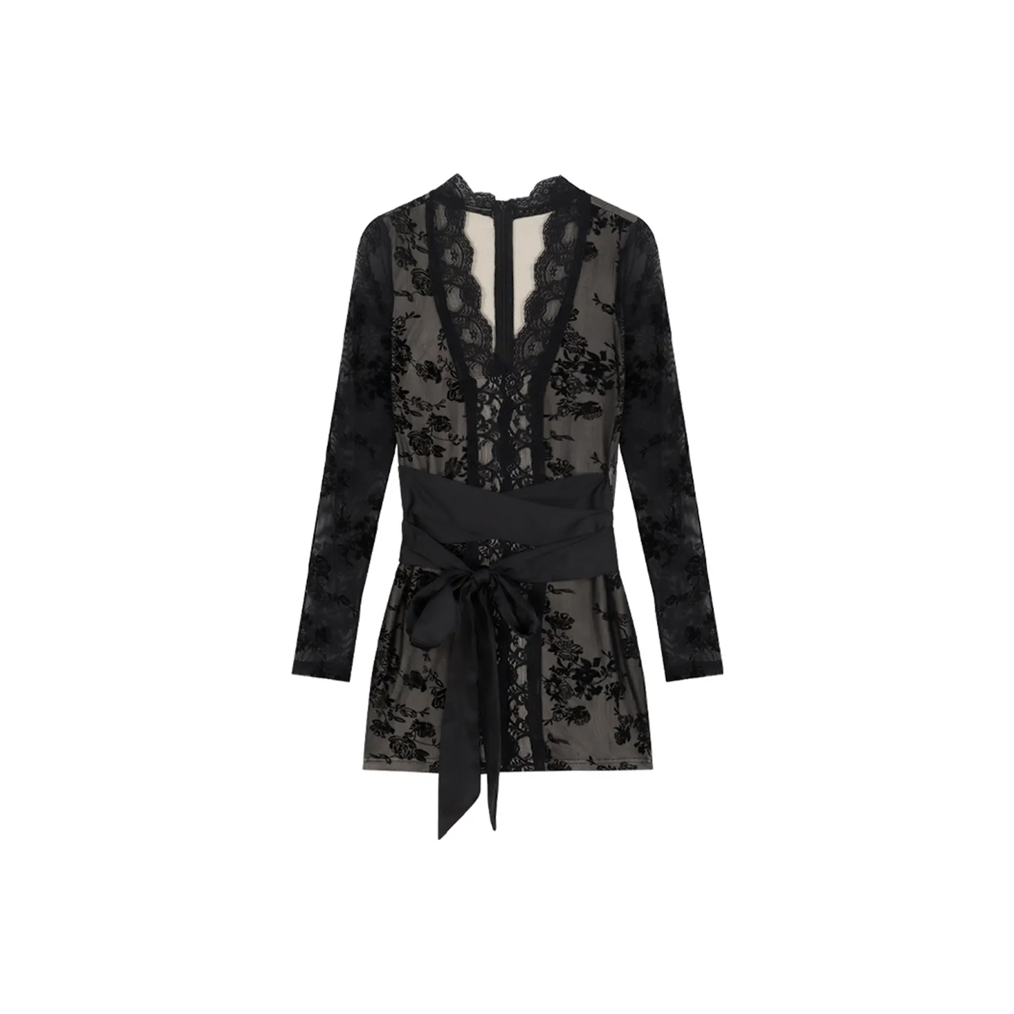 COVER TIME Длинное платье с длинными рукавами женское черное