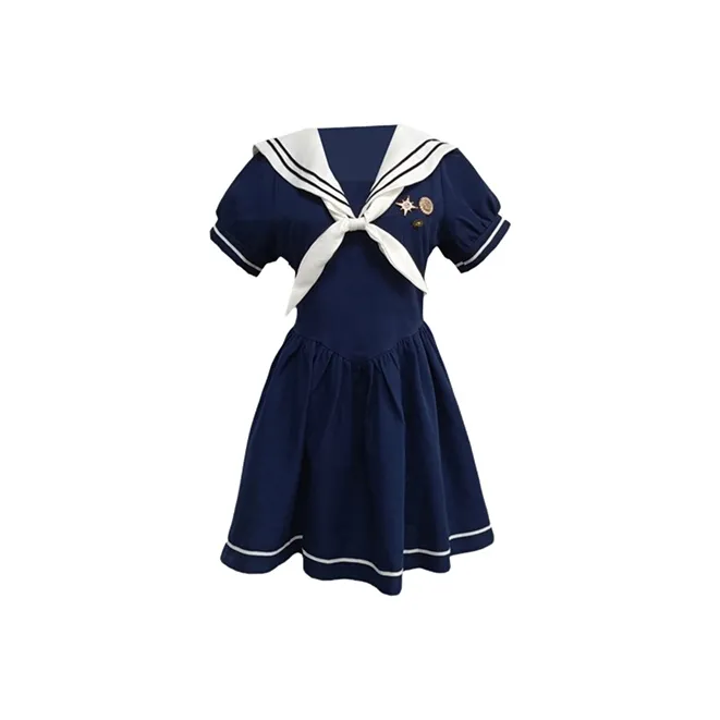 SECFLY OFFICIAL Короткий рукав Платье Женское Темно-синий