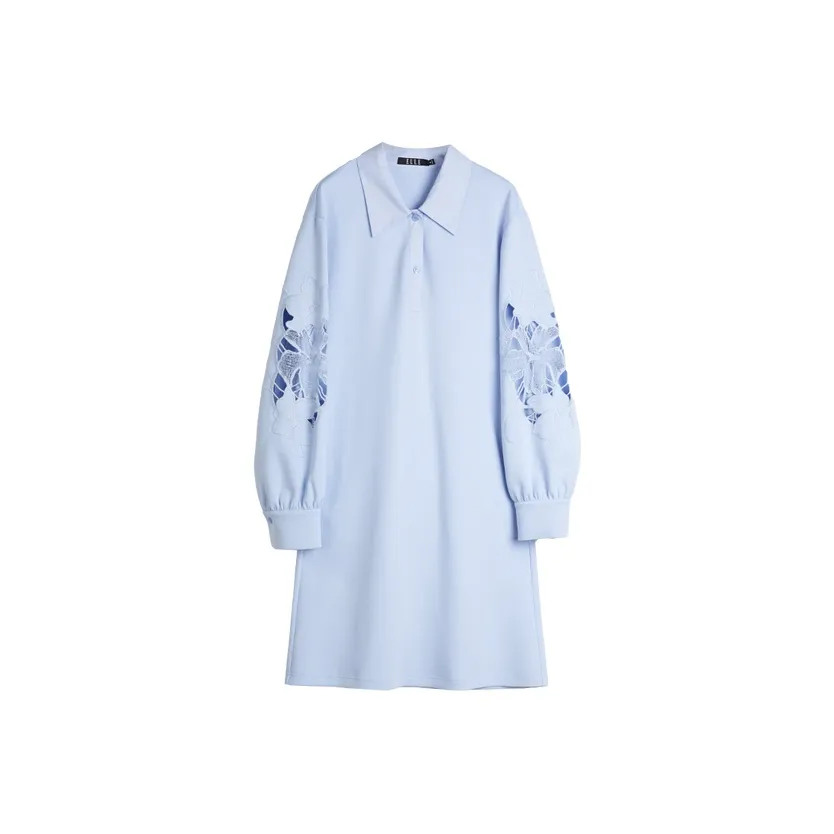 ELLE Длинное платье с длинными рукавами женское