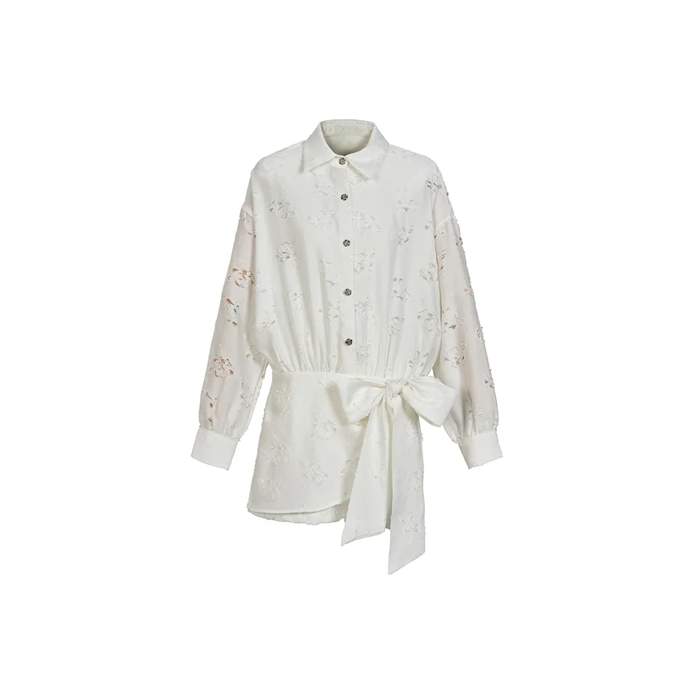AURORA MUSE Long Sleeved Dress Women's White