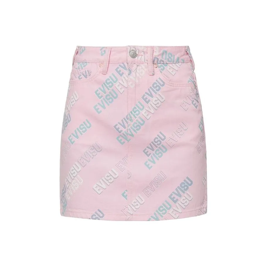 EVISU Светло-розовый Женская Повседневная Короткая Юбка