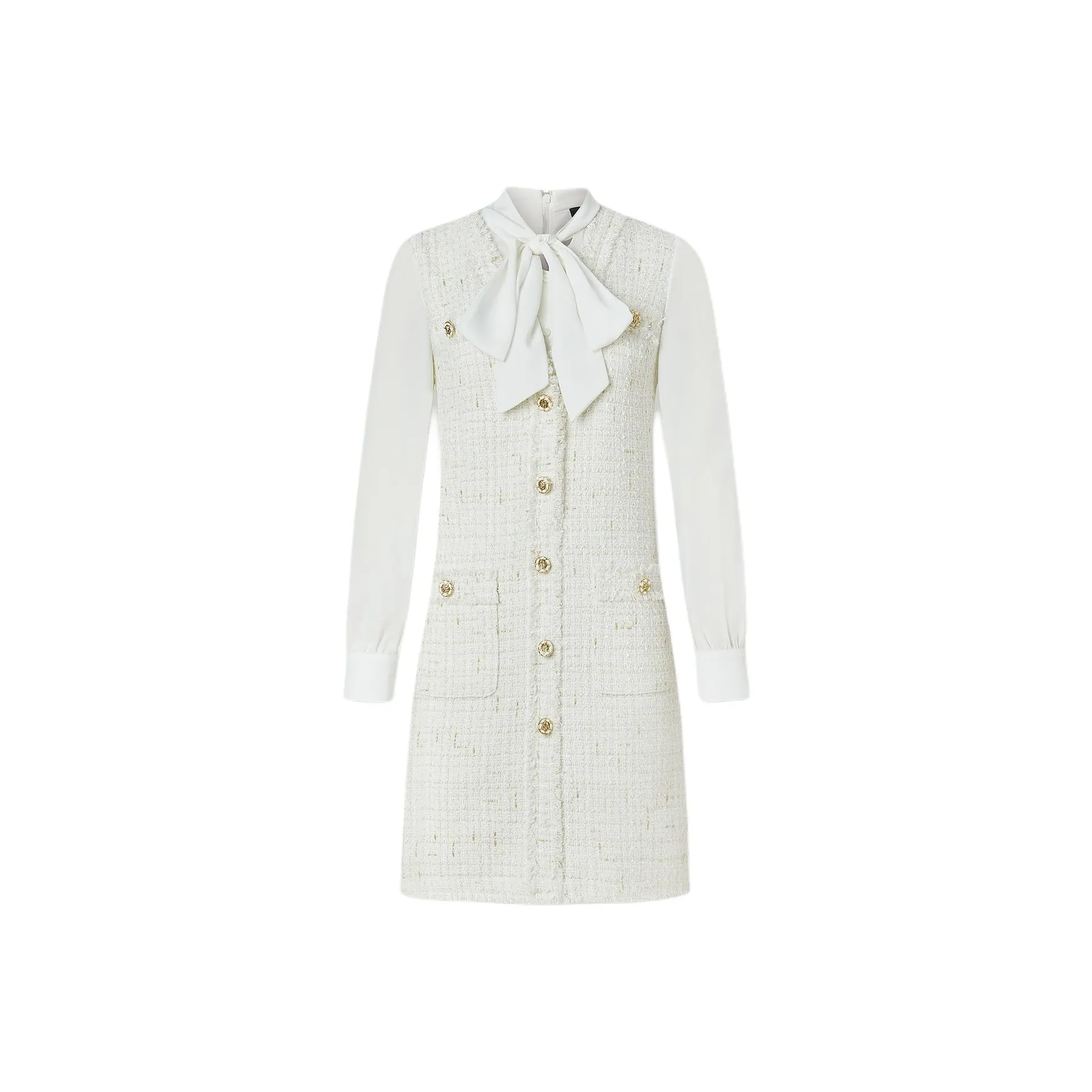 Karl Lagerfeld Длинное платье с длинными рукавами женское белое