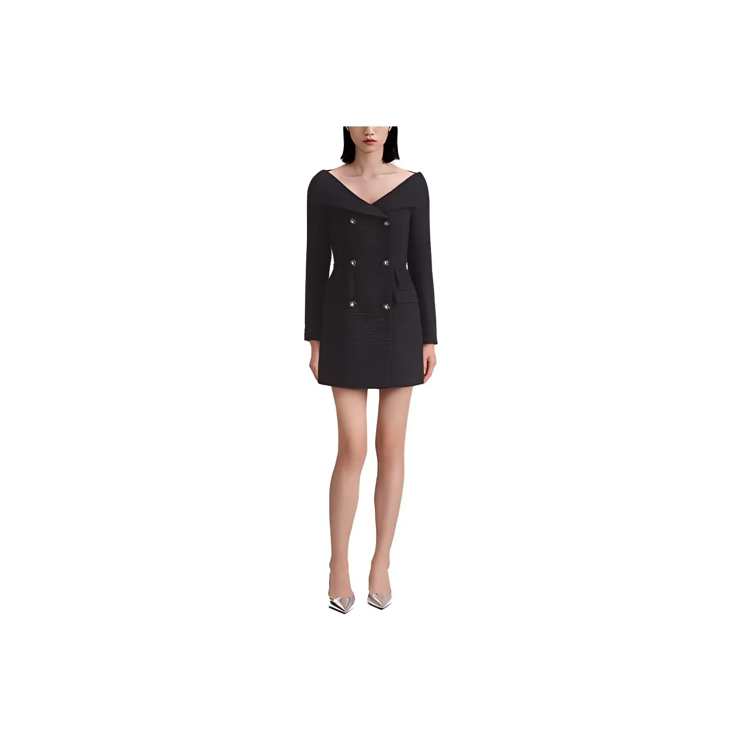 Self portrait Long Sleeved Dresses Women's Black